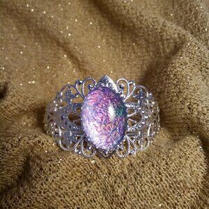 Purple Haze  Rave Festival Ware Fantasy Glass Cuff Bracelet